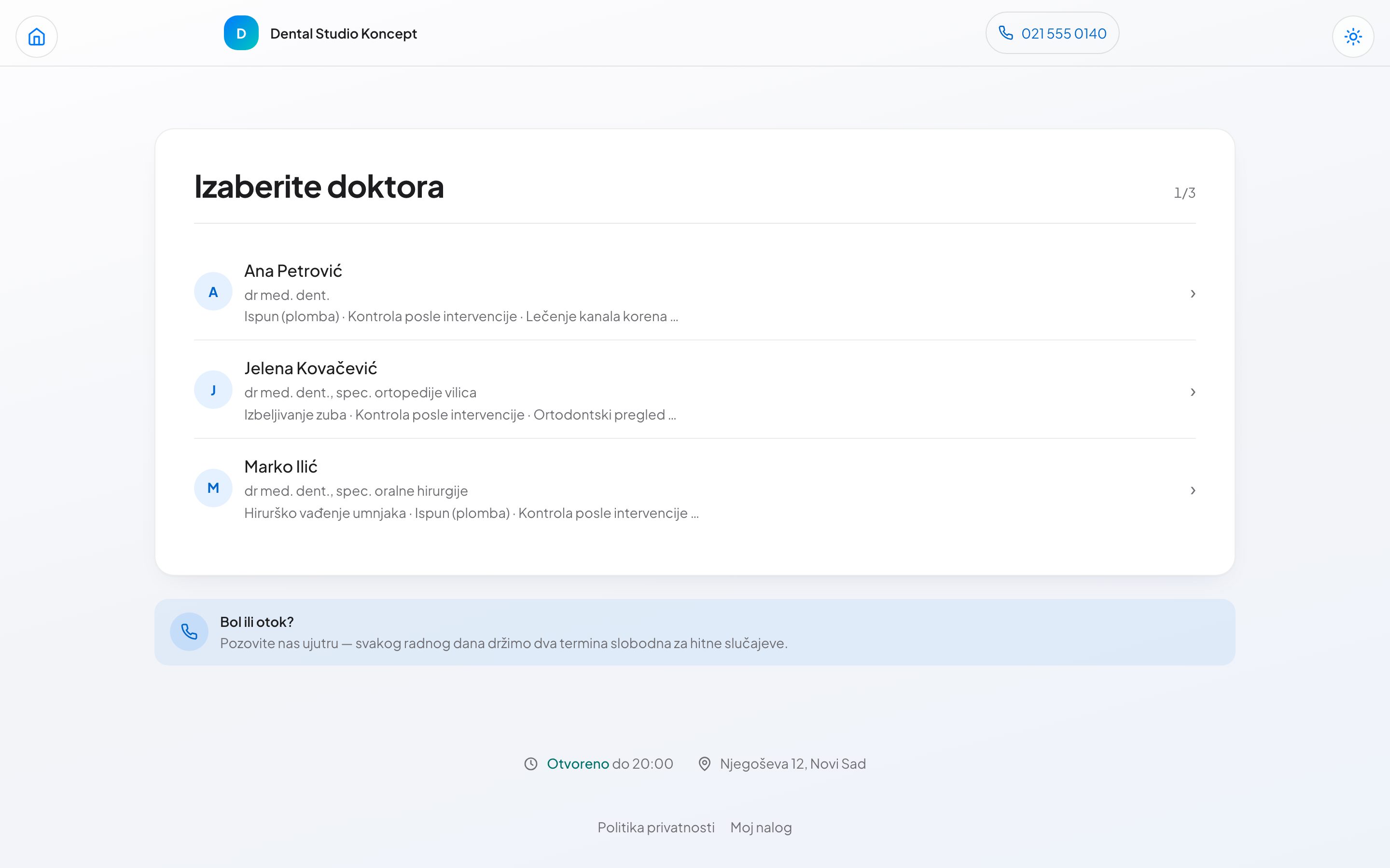 Pacijent bira doktora
